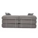 preview thumbnail 18 of 16, [NEW] Modular Sofa Bed, Convertible, Fixed Frame, Removable Armrests, No Assembly, Corduroy