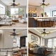 preview thumbnail 28 of 49, Smart Tiffany Stained Glass Retractable Led Ceiling Fan