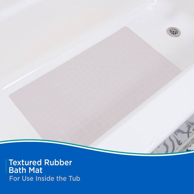 Kenney Rubber Bath, Shower, and Tub Mat, 15.5" W x 27.5" L