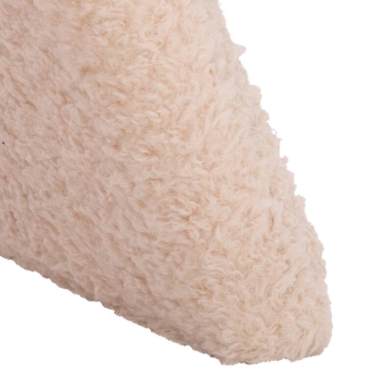 SAFAVIEH Couture Tessabella Teddy Fabric Ottoman