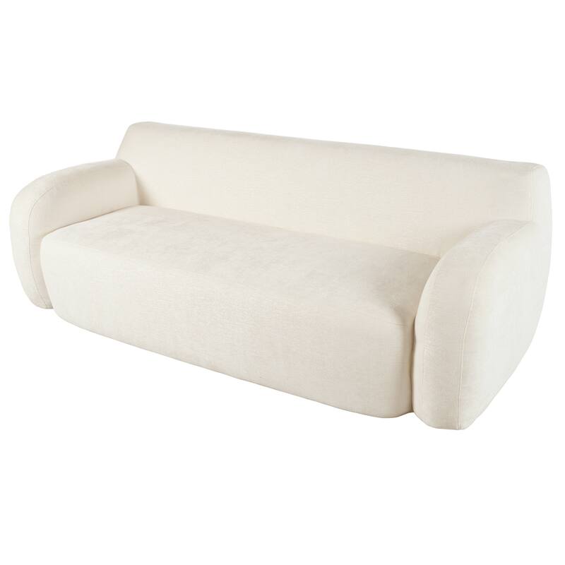 81.5" Ergonomic 3-Seater Curved Sofa, Modular for Living Room, Bedroom, or Apartment