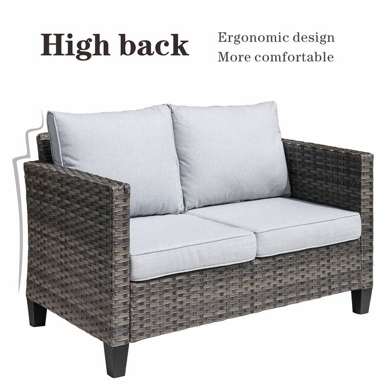 OVIOS 5-Piece Fire Table Outdoor Patio Furniture Set