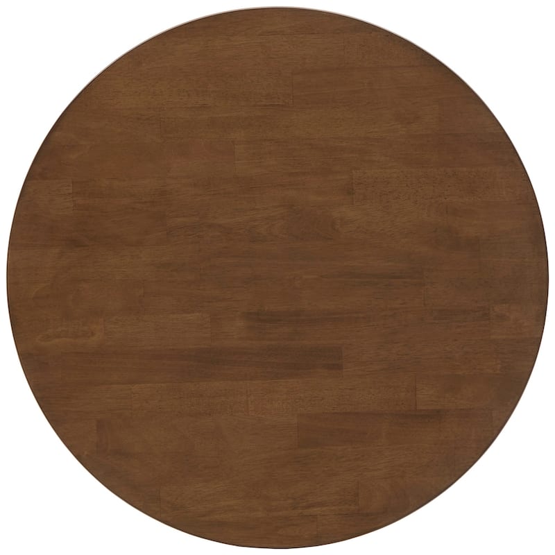 Wilmington II Round Pedestal Base Oak Finish Breakfast Nook Set by iNSPIRE Q Classic