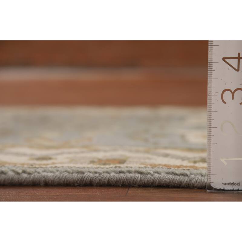 Floral Oushak Oriental Runner Rug Hand-Knotted Wool Carpet - 2'8"x 9'11"