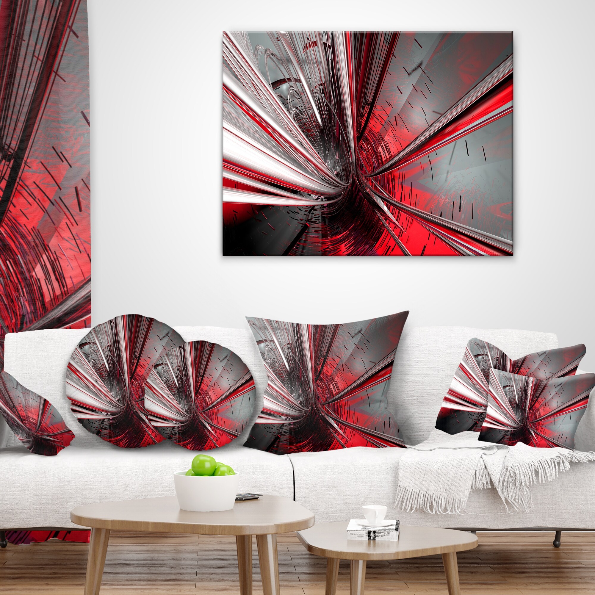 Designart 'Fractal 3D Deep into Middle' Throw Pillow - Picture 9 of 20