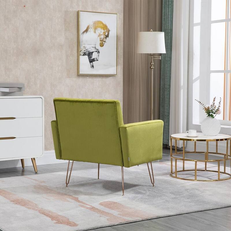 Modern Upholstered Velvet Accent Chair