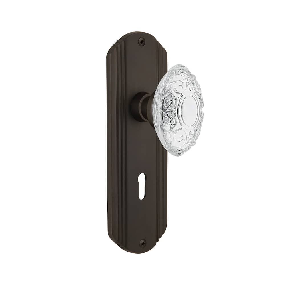 Nostalgic Warehouse Vintage Crystal Victorian Dummy Door Knob Set with