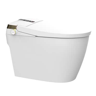 Tubcraft Elongated Smart Bidet Toilet with Auto Open, Auto Close, Auto Flush, and Heated Seat