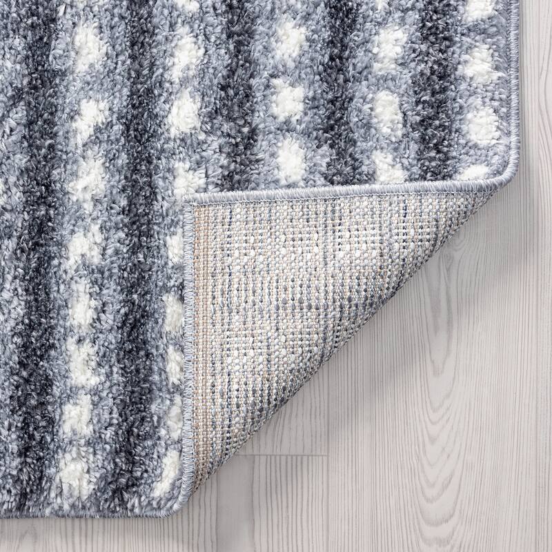 Augusta Shag Modern & Contemporary Stripe Indoor Area Rug