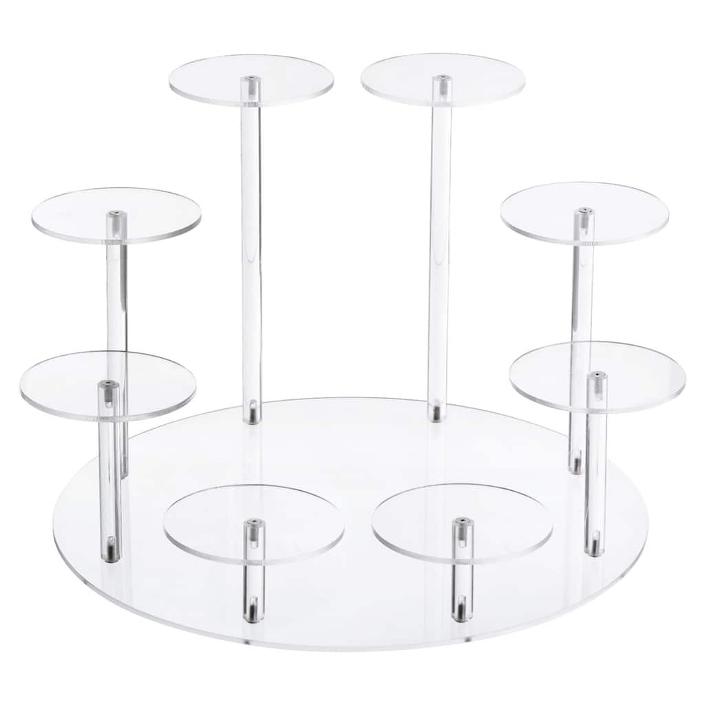 Acrylic Display Stand for Collectible Figures, 8 Tier Round Cupcake Stand Clear