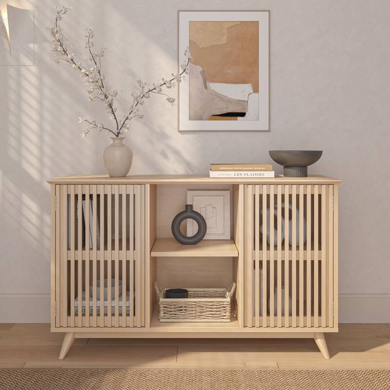 Plank and Beam Mid-Century Modern 2-Door TV Stand