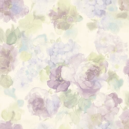 Shop Brewster Mea79005 Winifred Purple Japanese Peony Wallpaper