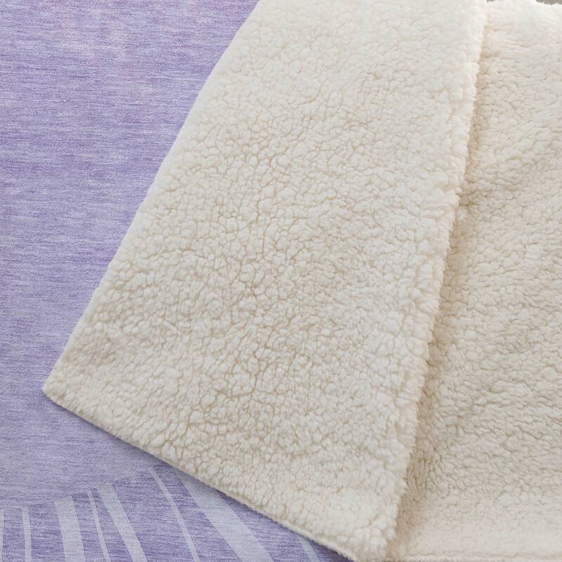 Premium Machine Washable Modern Sun Sherpa Throw Blanket