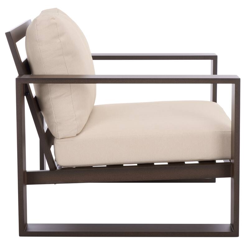 SAFAVIEH Outdoor Living Fash Aluminum Chair (Set of 2) - 36"W x 34"D x 30"H