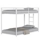 preview thumbnail 17 of 15, Classic Twin over Twin Square Metal Bunk Bed With Exchangeable Ladder and Sturdy Construction
