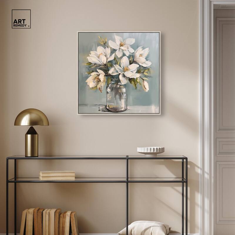 Prismatic Floral and Jar Canvas by Art Remedy
