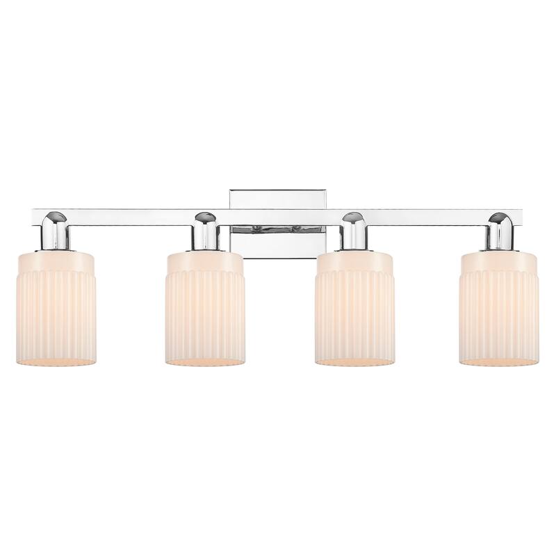 Innovations Lighting Endless Possibilities Arcadia - Hadley - 4 Light 32" Bath Vanity Light - Polished Chrome/Matte White