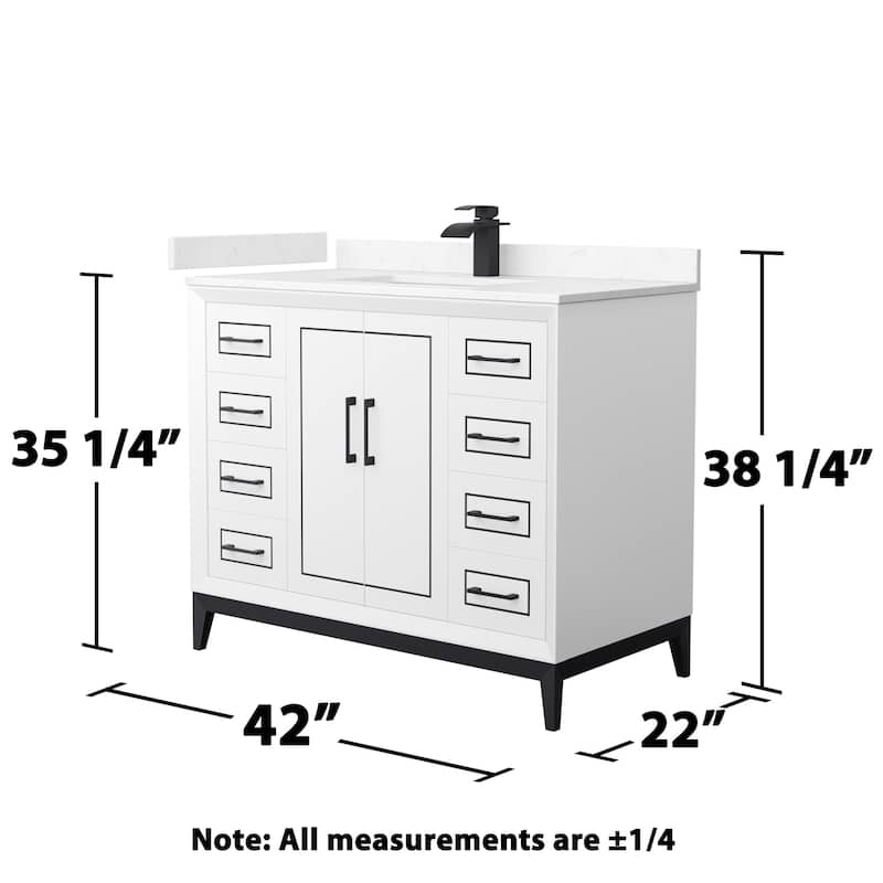 Wyndham Collection WCH515142S-VCA-UNSMXX Marlena 42" Free Standing