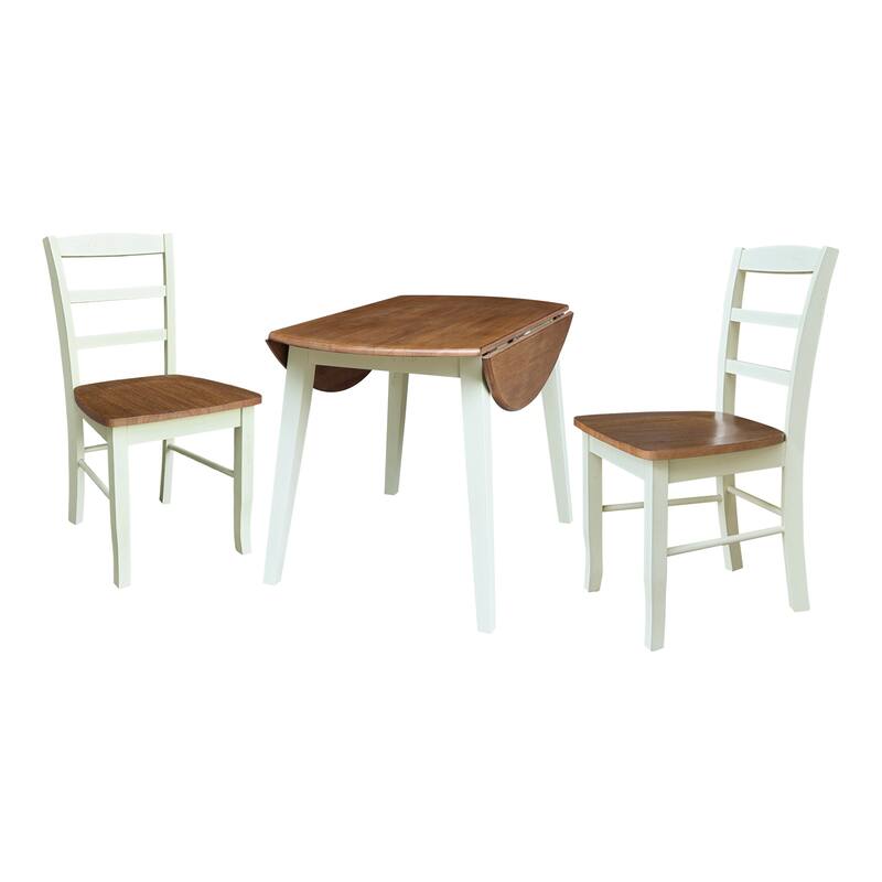 42" Round Dual Drop Leaf Dining Table with Chairs