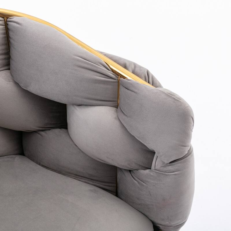 Velvet Accent Chair - Modern Single Seater for Bedroom, Dresser, or Lounge