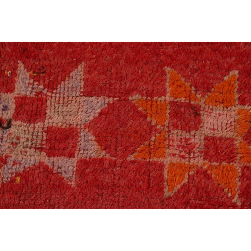 Tribal Moroccan Oriental Runner Rug Handmade Wool Carpet - 5'11"x 17'8"
