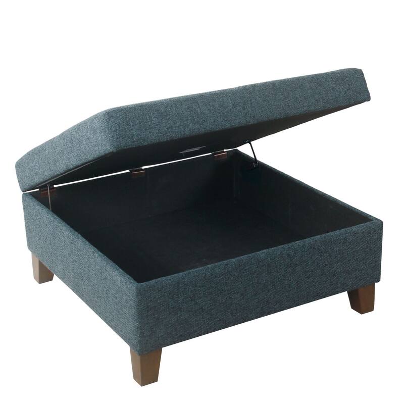HomePop Luxury 32" Square Storage Ottoman