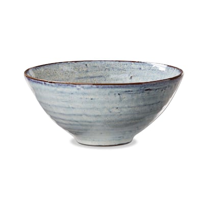 Porto Small Serving Bowl - Light Blue Stoneware, 30oz Capacity, Dishwasher Safe, 3" H x 7" L x 7" W