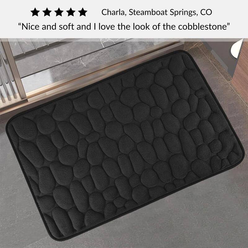 Memory Foam Bath Mat Pebble Design 32x20