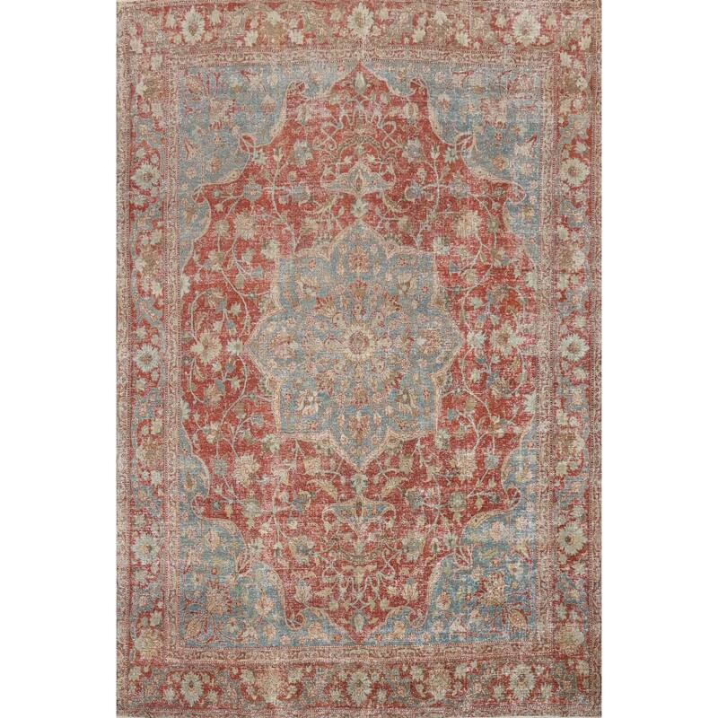 Hand Knotted Oriental 100% Wool Carpet Traditional Floral Oranges & Rust Sarouk Area Rug - 11' 7'' X 8' 9''