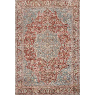 Hand Knotted Oriental 100% Wool Carpet Traditional Floral Oranges & Rust Sarouk Area Rug - 11' 7'' X 8' 9''