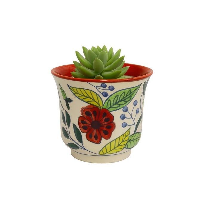 Home&Manor Ceramic Planter Multicolor