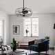 preview thumbnail 11 of 16, GetLedel 15-inch Farmhouse 3-Light Caged Semi Flush Mount Ceiling Light