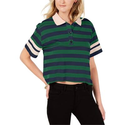 Rules Of Etiquette Womens Boxy Striped Polo Shirt