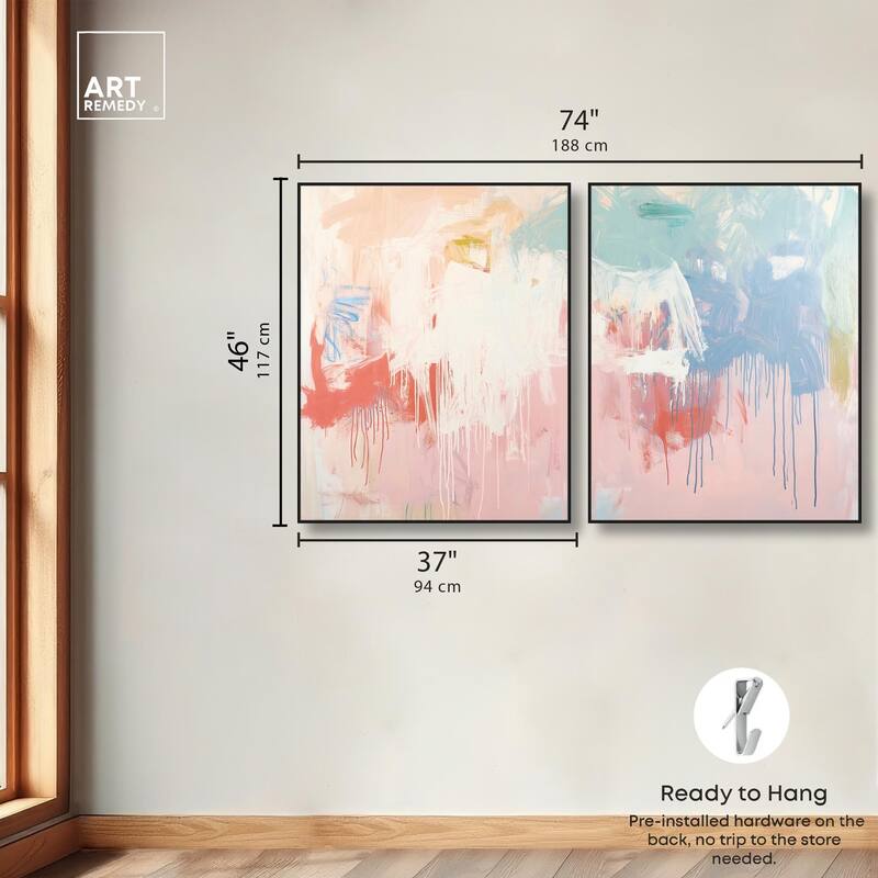 Breath of Colors Canvas Set of 2 by Art Remedy