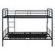 preview thumbnail 33 of 71, Full XL Over Queen Metal Frame Bunk Bed with Ladder and Guardrails