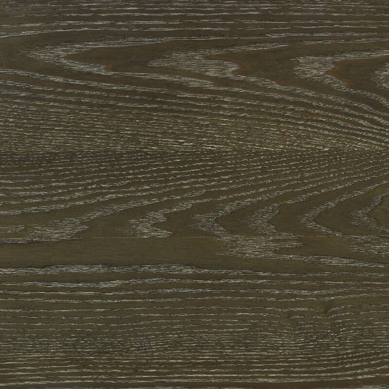 Dark Cocoa Queen Canopy Bed with Upholstered Headboard, Transitional Design