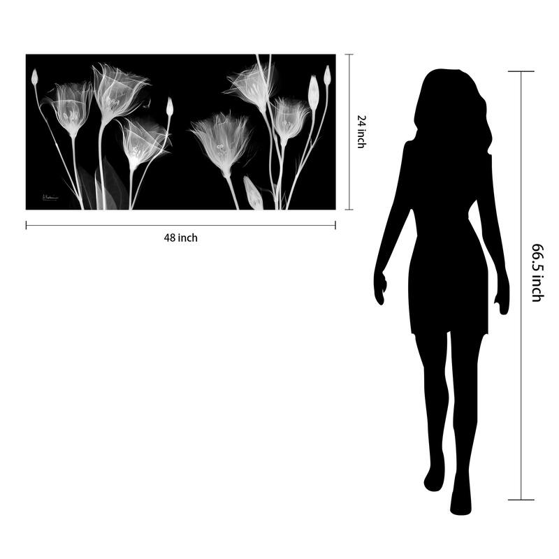 "Gentian Xray" Frameless Free Floating Tempered Glass Panel Graphic Wall Art