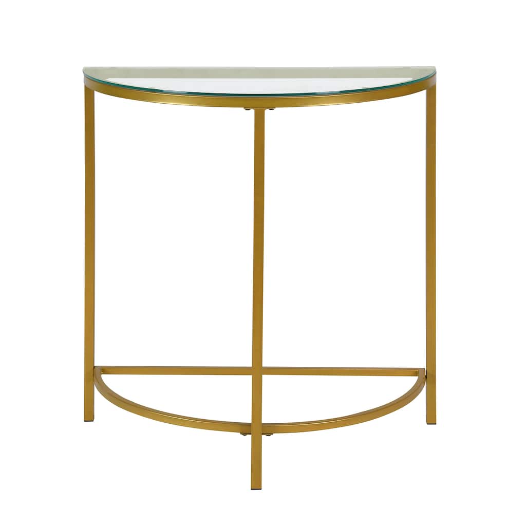 Carolina Living Fenice Demilune Console Table - Gold