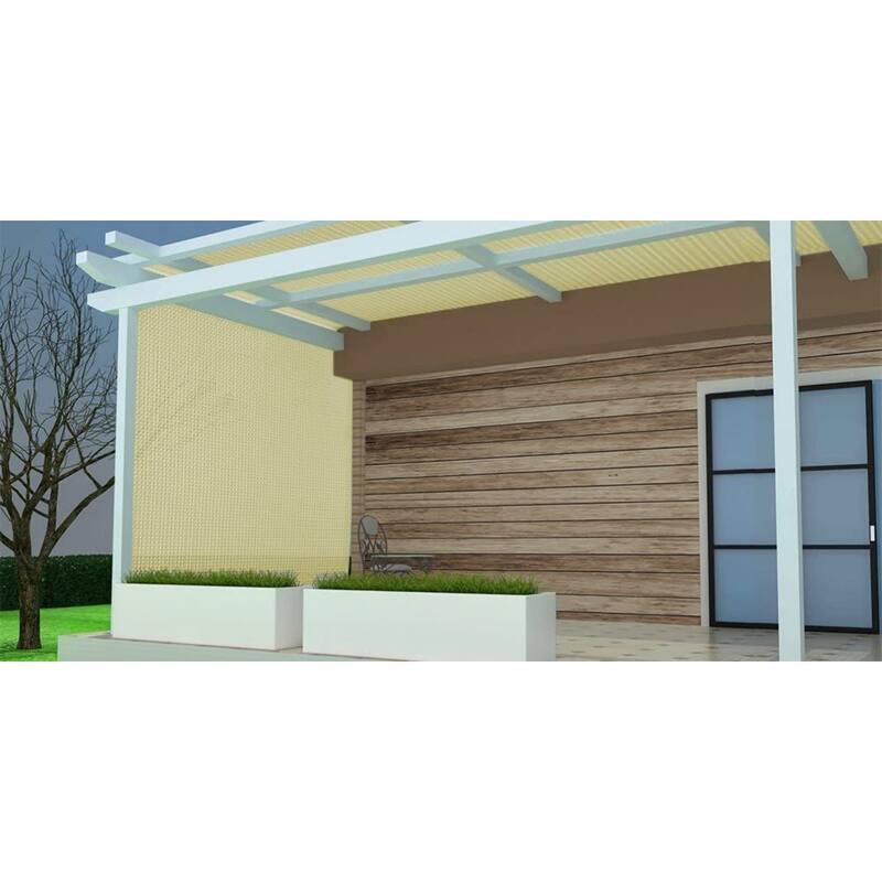 Shatex Outdoor Pergola Shade Cover Canopy for Patio Privacy Shade Screen Panel with Grommets on 2 Sides,8'x10', Black