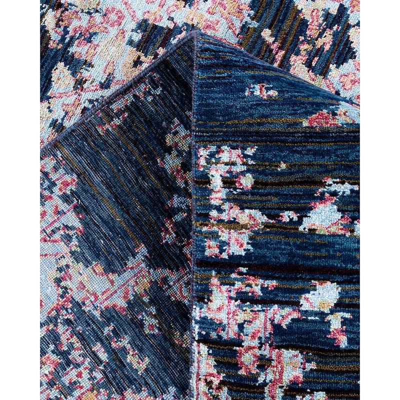 Ikat One-of-a-Kind Handmade Area Rug, Blue - 8' 1" x 9' 10"