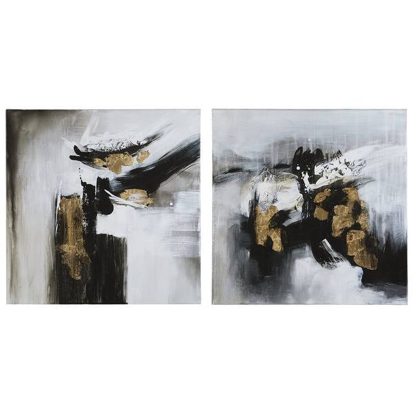 Shop Jerrin Contemporary Abstract Wall Art Set Of 2 On Sale