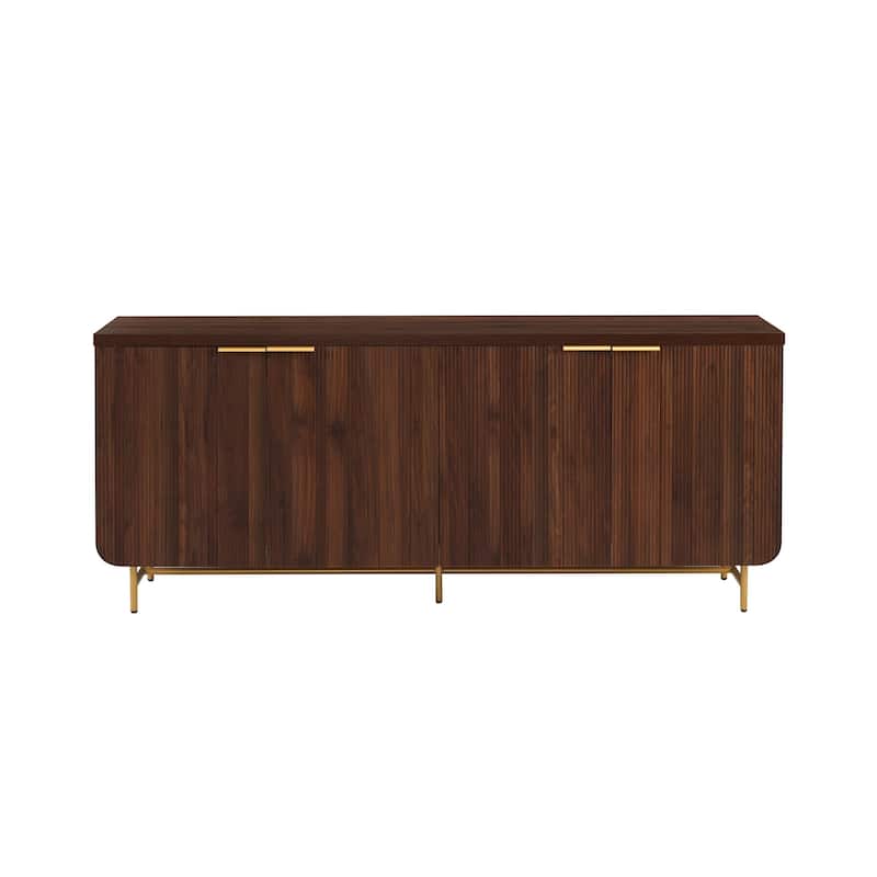 Middlebrook Minimal Fluted Four-Door Buffet Sideboard