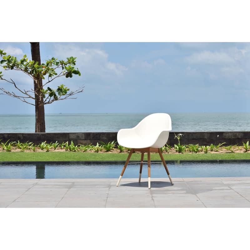 Lifestyle Garden 3-Piece Outdoor Bistro Setaing Set (Teak Finish)