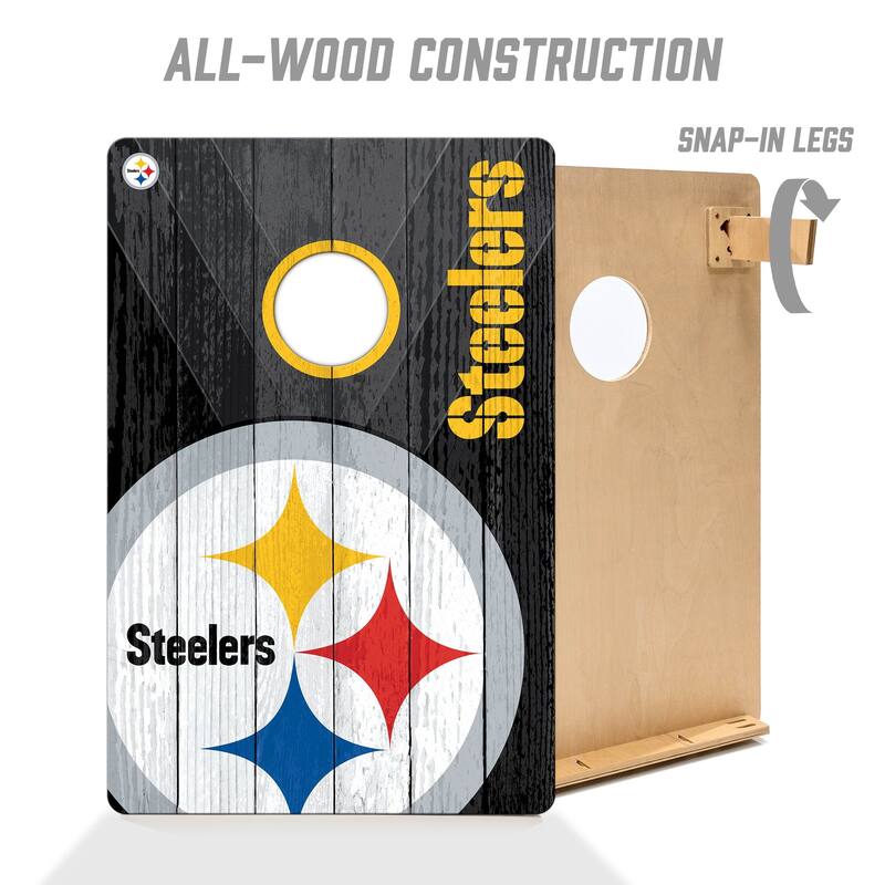 Pittsburgh Steelers NFL Tailgate Cornhole Board Set