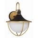 preview thumbnail 3 of 3, Atlas 3 Light Matte Black and Textured Gold Outdoor Sconce - 16.5"W x 22"H x 18.25"D
