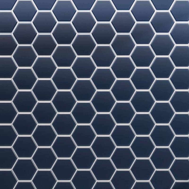 Cruz Bay Studio MKT2854 3" Beehive - 10" x 12" Geometric Floor and - Deep Blue Matte