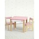 preview thumbnail 6 of 8, Table and 2 Chair Set with Paper Roll Holder - Greenguard Gold Certified Pink
