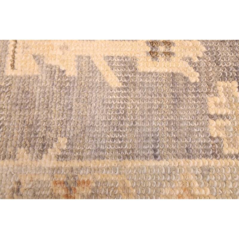 ECARPETGALLERY Hand-knotted Kavya Oushak Dark Grey Wool Rug - 8'0 x 9'11