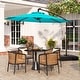 preview thumbnail 17 of 48, Gymax 10 FT Solar Offset Hanging Umbrella Patio Cantilever Umbrella w/