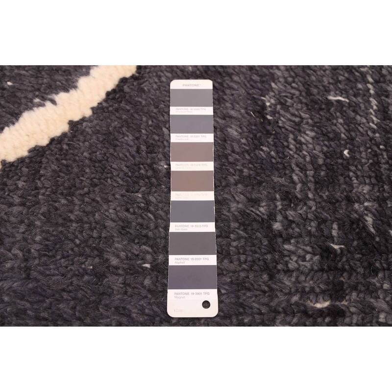 ECARPETGALLERY Hand-knotted Tangier Dark Grey Wool Rug - 5'2 x 8'0